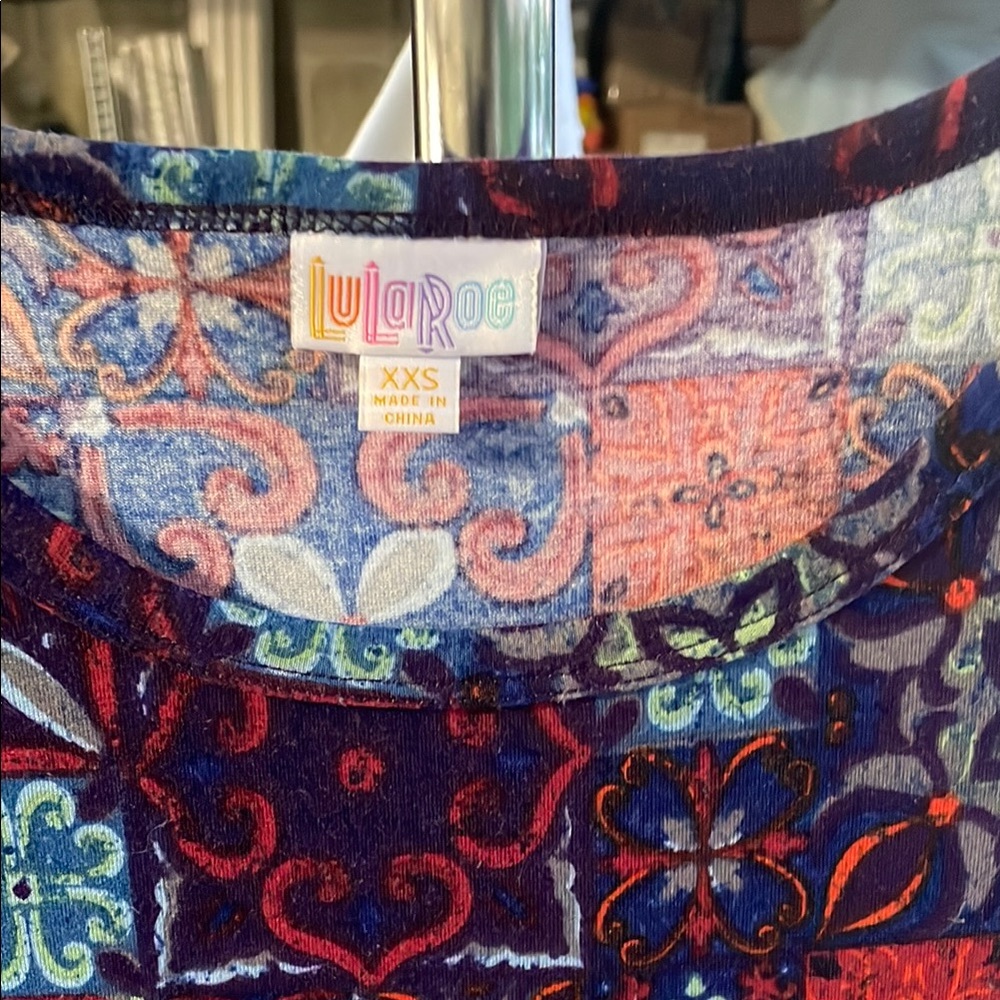 LuLaRoe Asymmetrical Dress with Multicolor Floral Design